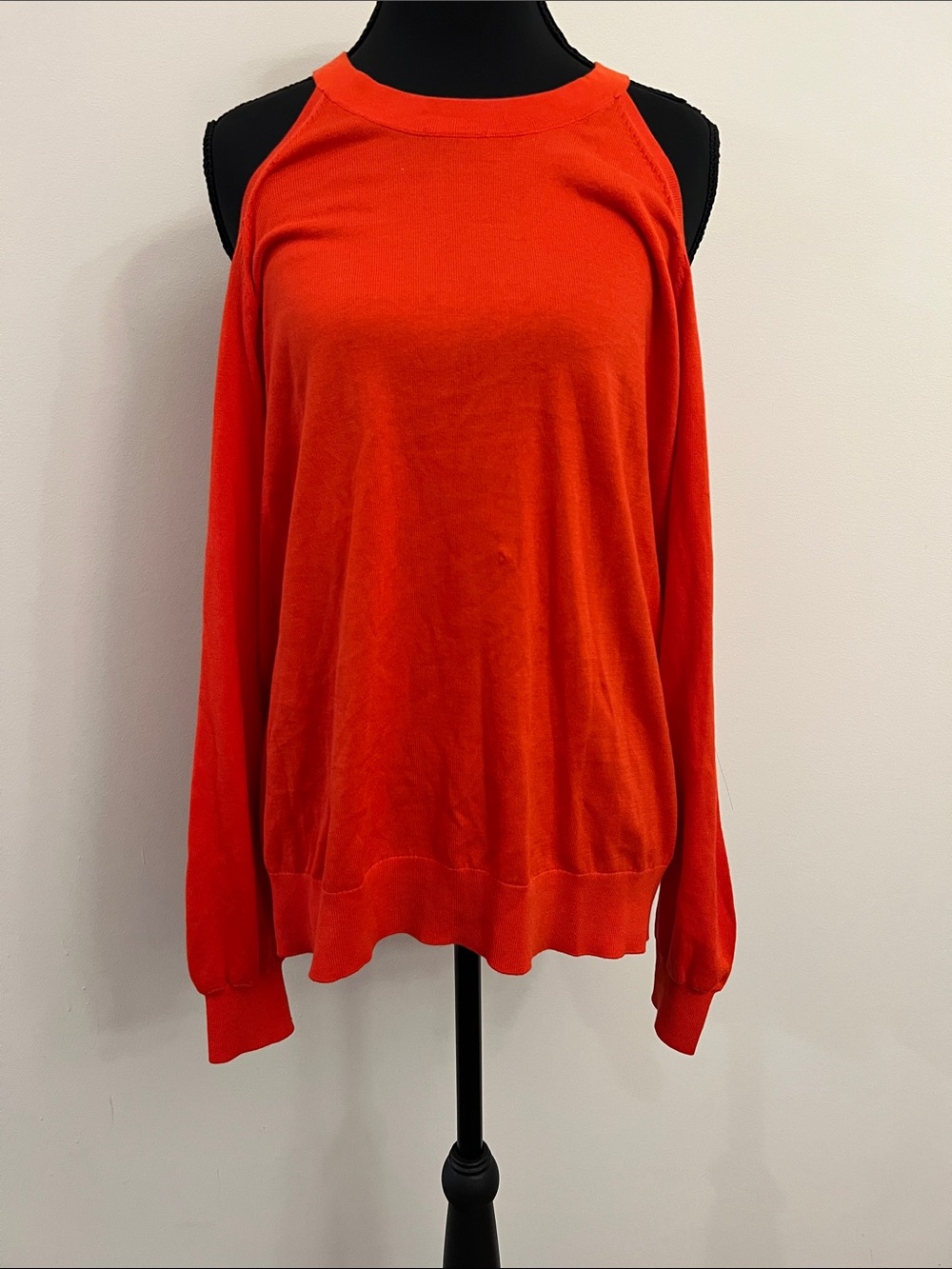 Trina Turk Neon Orange Knit Top